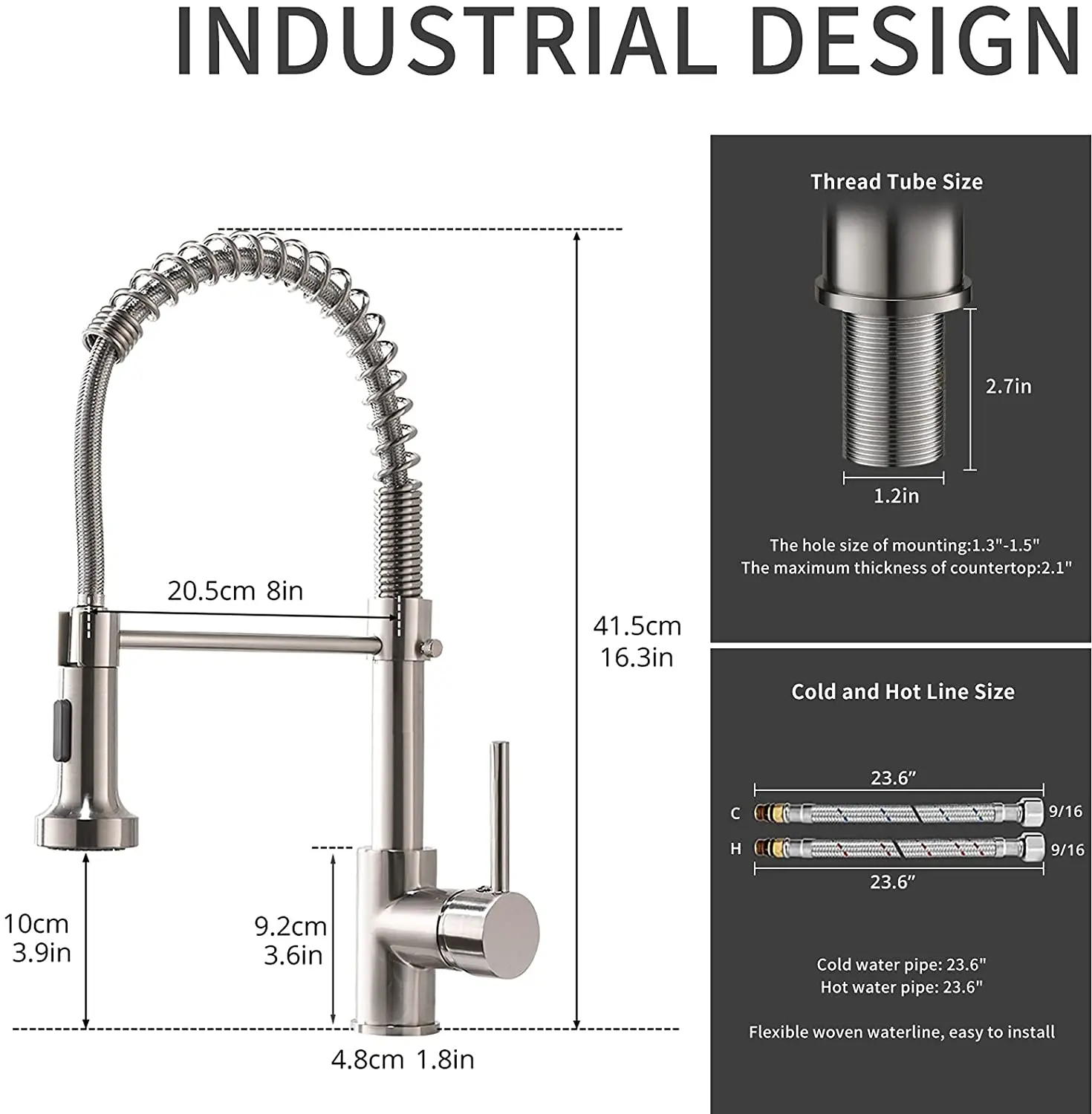 FLG cUPC Modern Luxury kitchen Faucet Mixer Brush Copper High Quality Sink Water Tap Faucet For kitchen