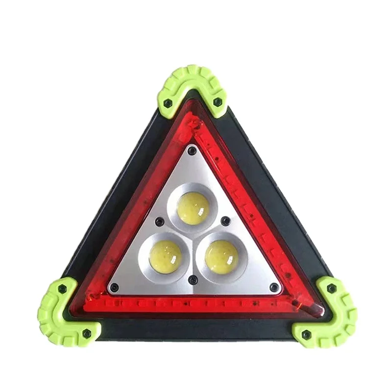 LED Red Triangle Emergency Warning COB Vehicle Worklamp Camping Light