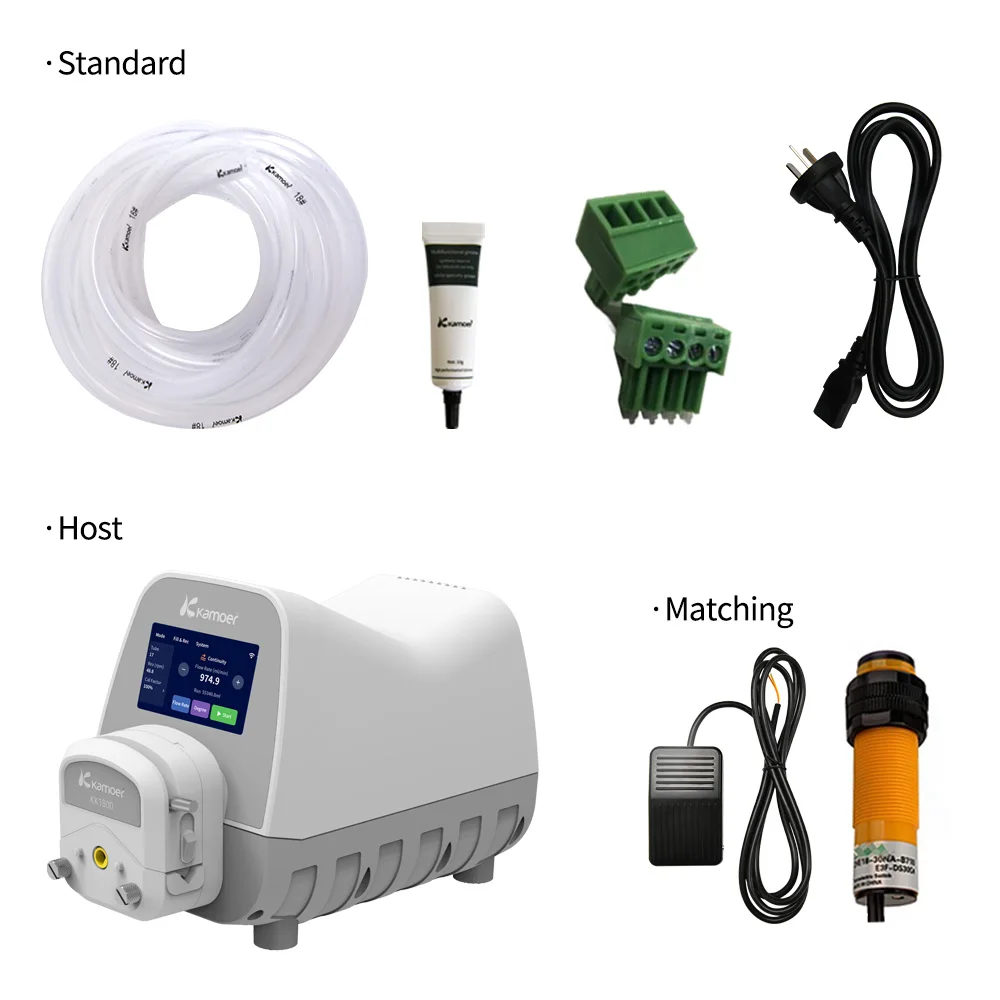 Kamoer UIP-WIFI-E 1500ml/min High Flow Rate Touch Screen Foot Switch Support Smart Dispenser Peristaltic Pump System Machine