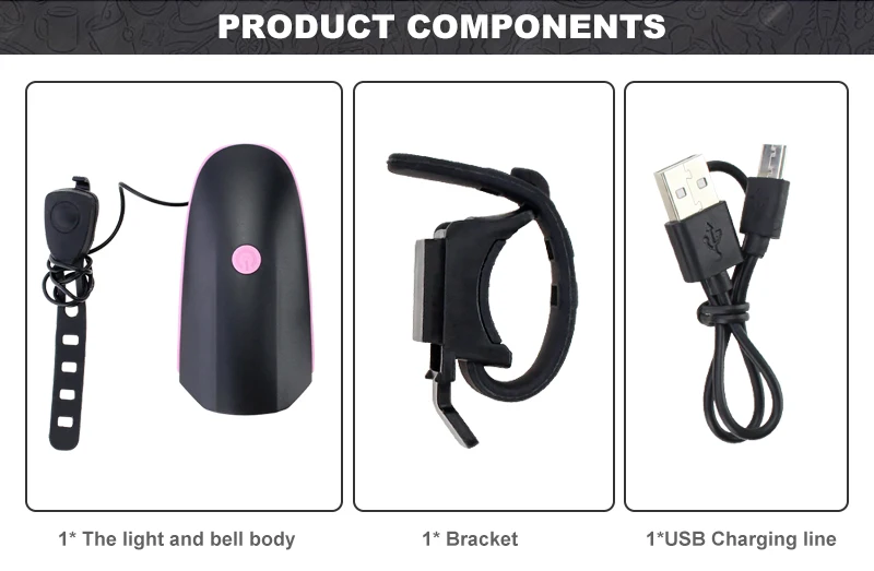 Hot High Brightness USB Rechargeable Waterproof LED Bike Cycle Bicycle Front Light with Tail Rear Back Lamp Set For Night Riding