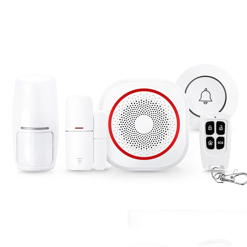 2020 home automation alexa google home tuya wireless smart home siren alarm with doorbell function tuya smart app control