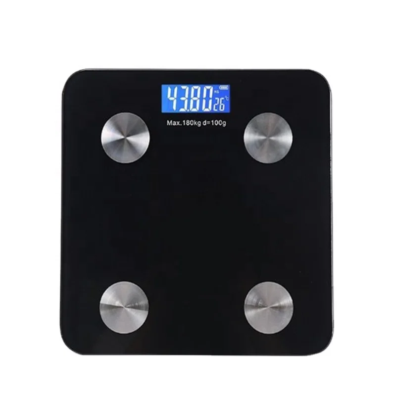 Intelligent Bluetooth Fat Scale Electronic Household Scale with App Measures Body Fat and Weight Powered by Battery