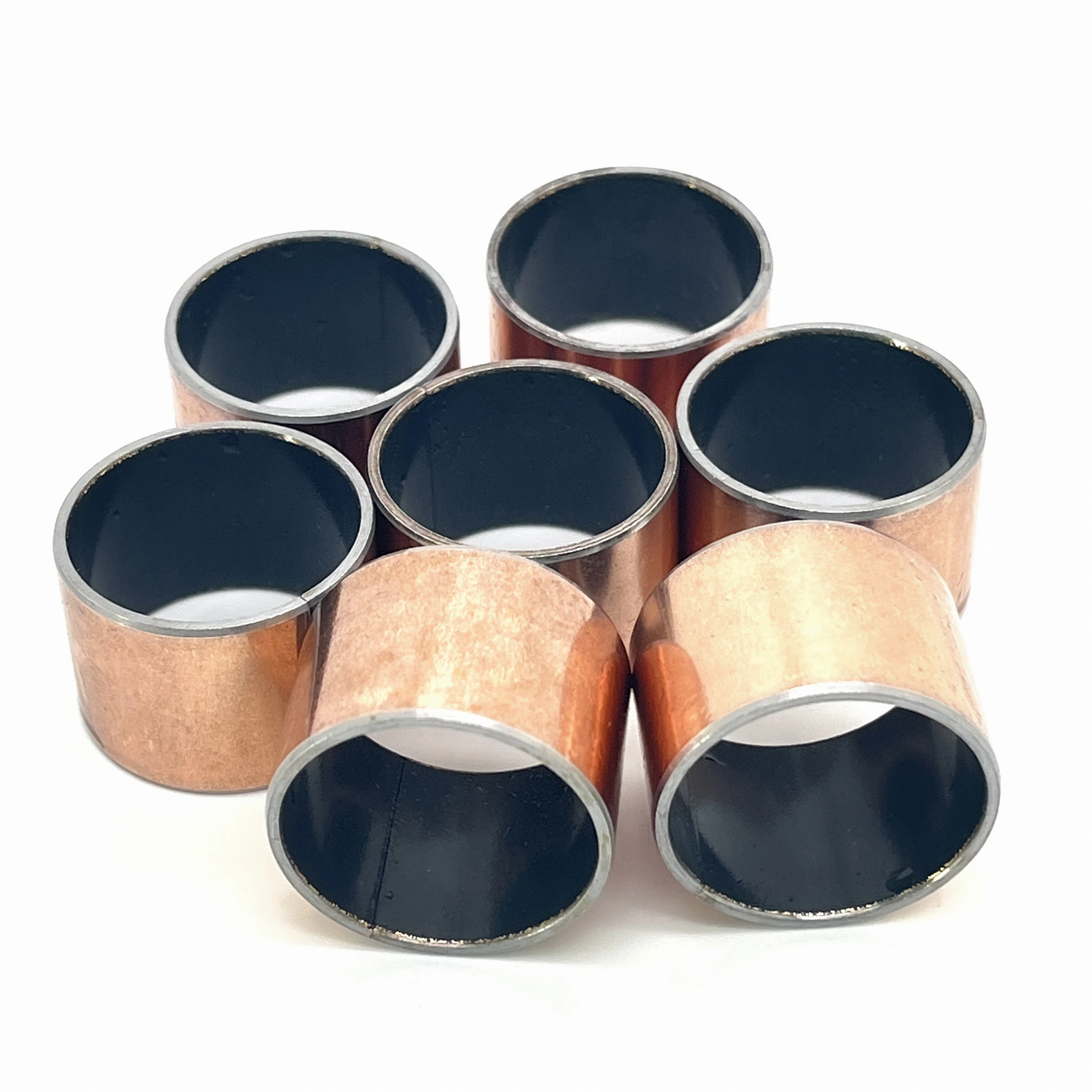 Good Wear Resistance Low Friction Wide Range In Dry Running Condition Oilless Steel Base PTFE Lubricating Bushing.