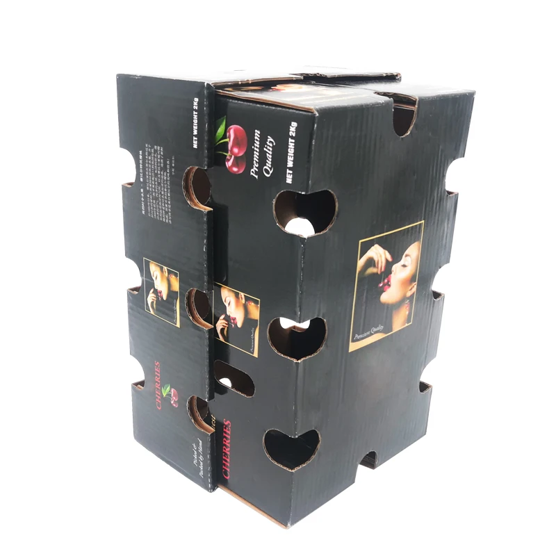  Carton Salad Kraft paper fresh fruit Cardboard Fruit and Vegetable Custom Wholesale Takeaway Dry box Design Corrugated Packaging