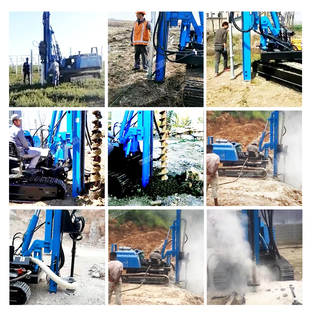 Mini Hydraulic Sheet Portable Static Pile Driver Hengwang Vibratory Hammer Solar Pile Driver machine