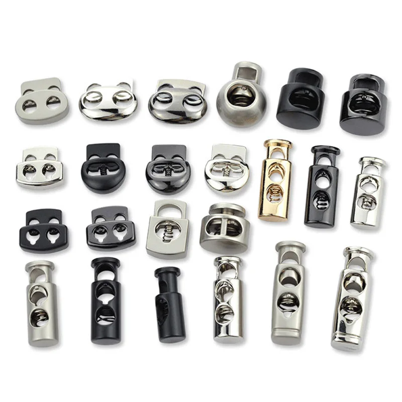 Дешевый вырезанный логотип с гравировкой, 2 отверстия, металлический шнур из цинкового сплава, пружинный переключатель, стопор для худи, шнурок, спортивная одежда