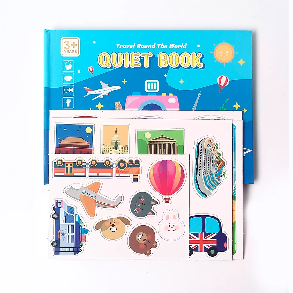 Factory outlet children toys sticker book for kids  learning busy book quiet book toddlers