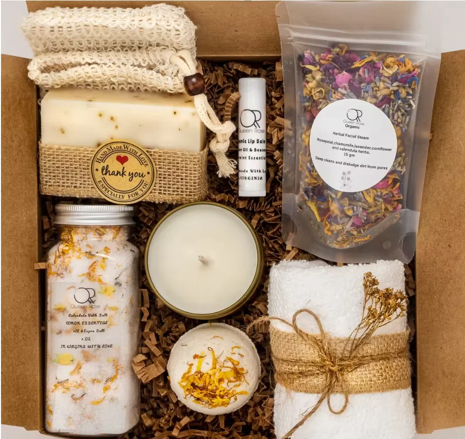 Vegan Private Label Bath Sets Natural Sea Salts Bombs Candles Skin Lightening Scrub Bath Gift Set