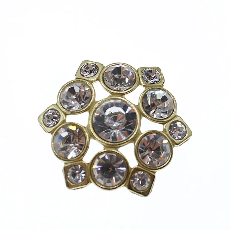 
New fashion fancy flower shinny diamond Zinc alloy sewing buttons 
