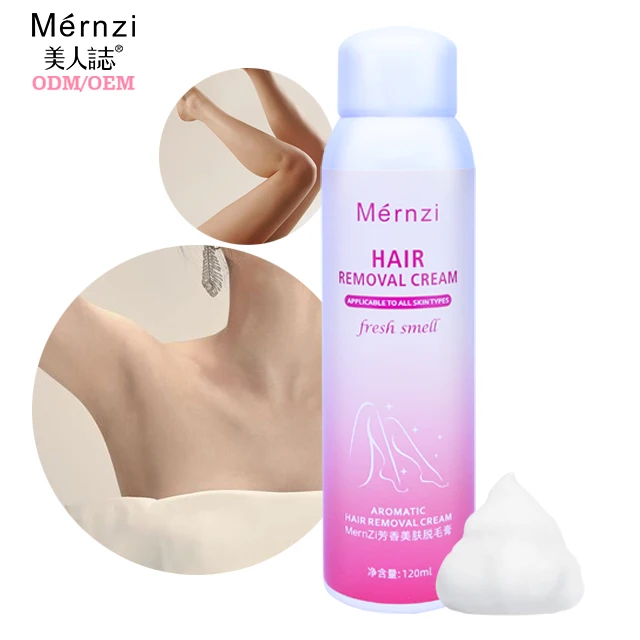Custom Private Label Hair Remove Mousse Gentle and Fast Depilatory Cream Men Hair Removal Spray