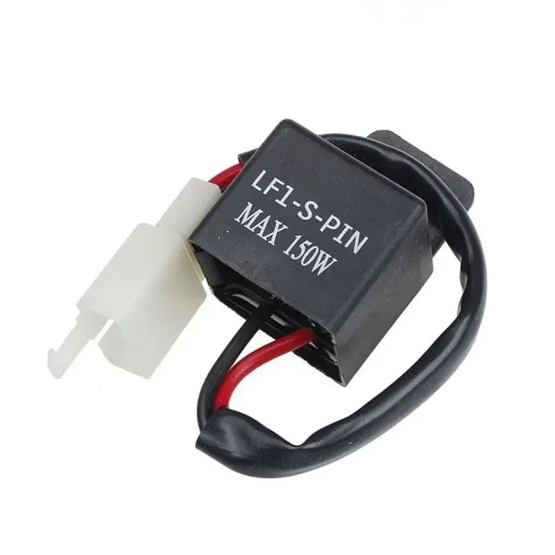 Motorcycle bike flash relay 150W LF1-S-PIN Black 2-pin 12V LED flasher