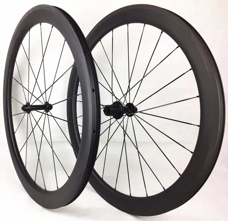 
20/24H 50mm 25mm UD carbon rims with V brake 700C tubeless road bicycle carbon wheelset 