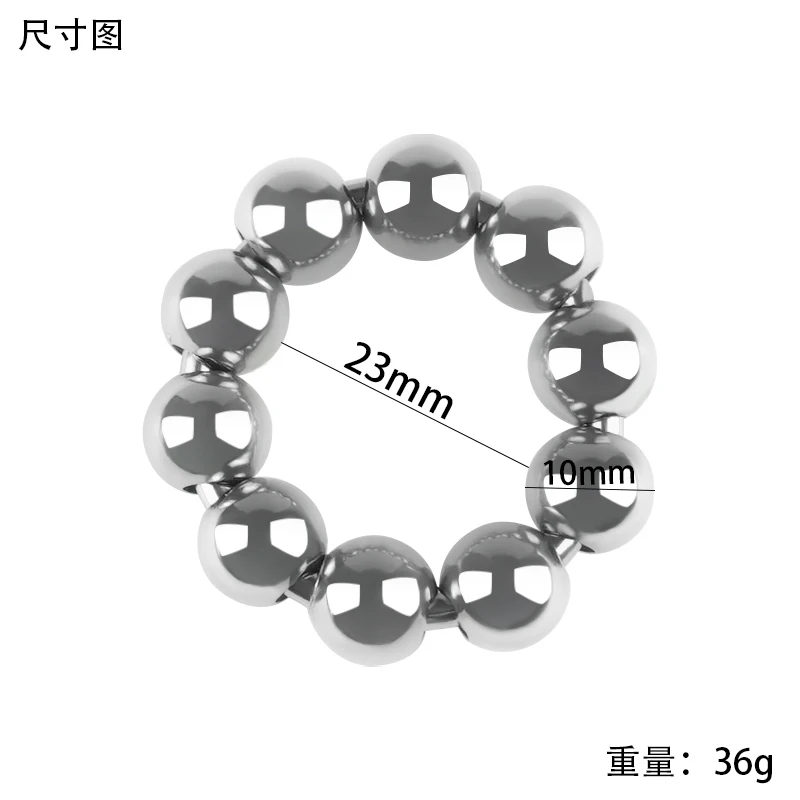 AIZHILIAN Stainless Steel Male Penis Loop Metal Cock Ring Penis Rings for Men Erection Enhancer