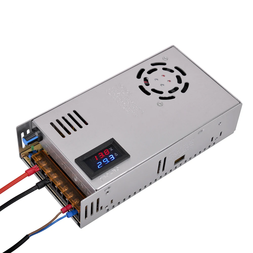 12V Lifepo4 adjustable voltage and current 400W lithium battery 30A power adapter 12.6V monitor 14.6V charger
