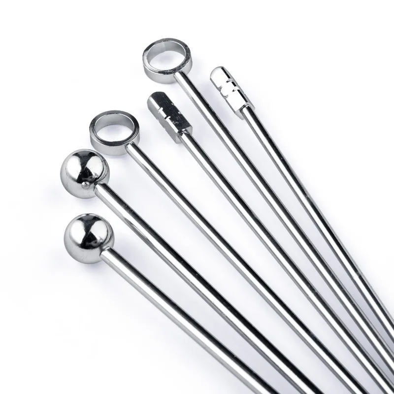 Cocktail Pick Stainless Steel Fruit Sticks Bar Mixing  Tools Drink Stirring Sticks