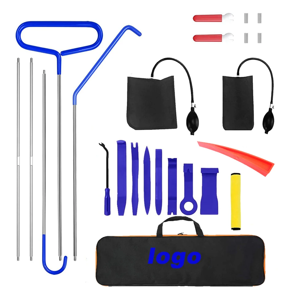 Lock Smith Tools Car Tool Kit with Long Reach Grabber, Air Pump Bag Non Marring Wedge Automotive Tools for Cars Trucks