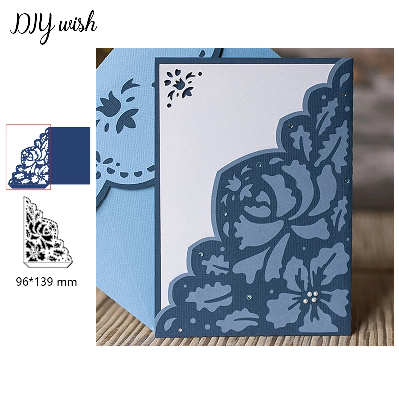 
Rose Pattern Die Cut Wedding Invitation Metal Cutting Dies For Scrapbooking Card Making Handmade Embossing Die Mould Stencil 