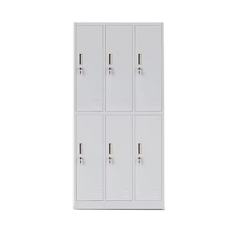 Factory Price Steel Storage Locker for Changing Room School Gym 6 Door Worker Staff Metal Locker Cabinet