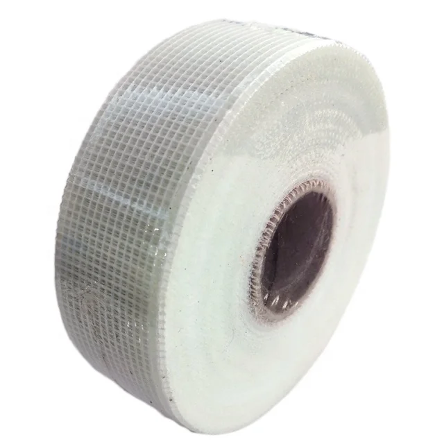 Alkaline resistant self adhesive gypsum plaster board fiberglass drywall wall joint mesh tape for repair cracks in wall