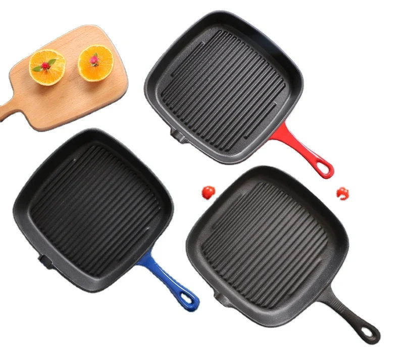 China wholesale cast iron bbq deep fry ceramic bread nonstick big size pans cooking pots and pans set cookware sets