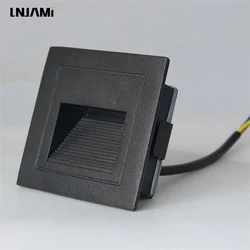LNJAMI IP65 Waterproof Outdoor Wall Recessed Rectangular LED Step Stair Light For Indoor Outside Stair Case