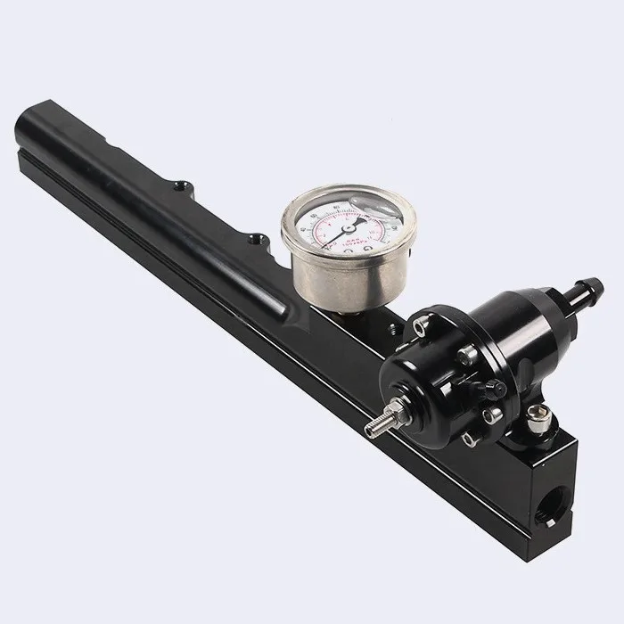 Fuel Pressure Regulator Gauge & Fuel Rail For B16 B18 B20 Si LS GSR B-Series FPR FR