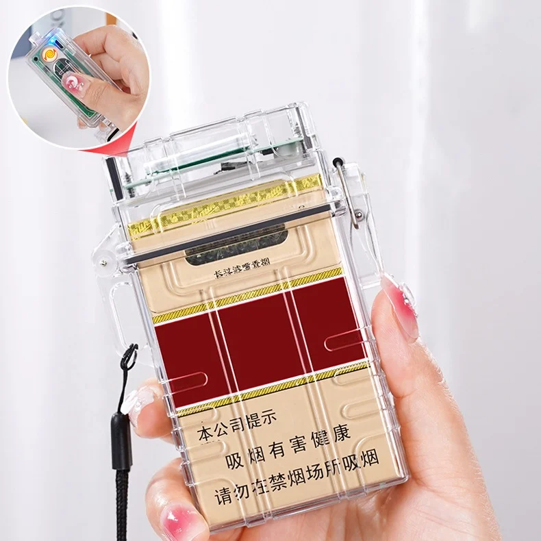 Hot Sell rechargeable wholesale USB coil lighter with waterproof lighter case