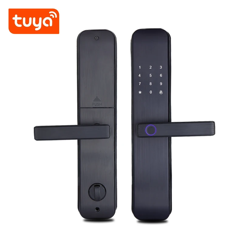 multi-fuctional Home Electric Tuya  APP Smart Lock,FCC certificate Digital Biometric Fingerprint Passcode Door Lock