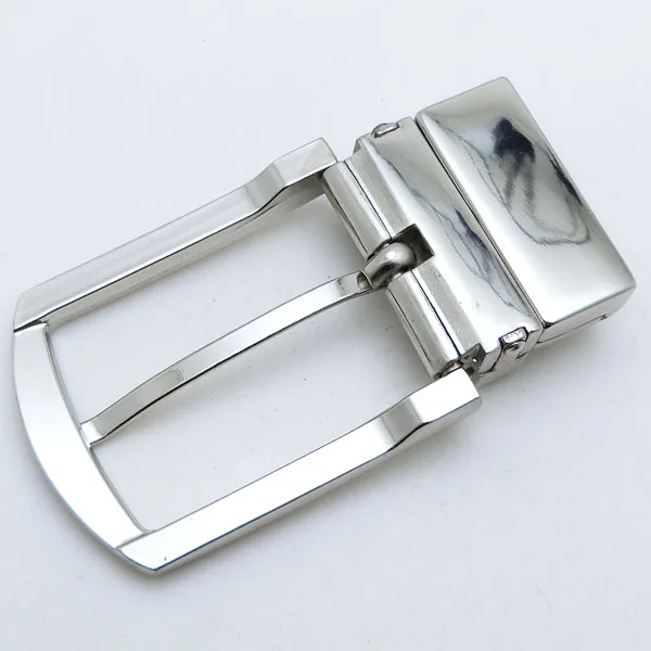 New 35mm Reversible Casual Belt Alloy Pin Buckles Perforated Design Belt Head Western Style Trouser Webbing Logo Made Zinc