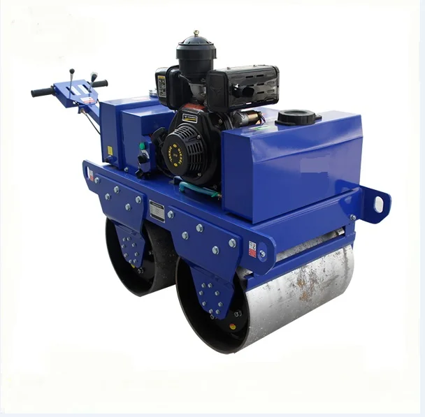 Mechanical 500,600kg,800kg 1 ton Double Drum Hydraulic Compactor Roller Manual Vibrating Roller Concrete Road Roller CE factory