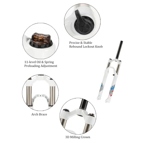 27.5 alloy white MTB bike high quality Mechanical fork ship  from US