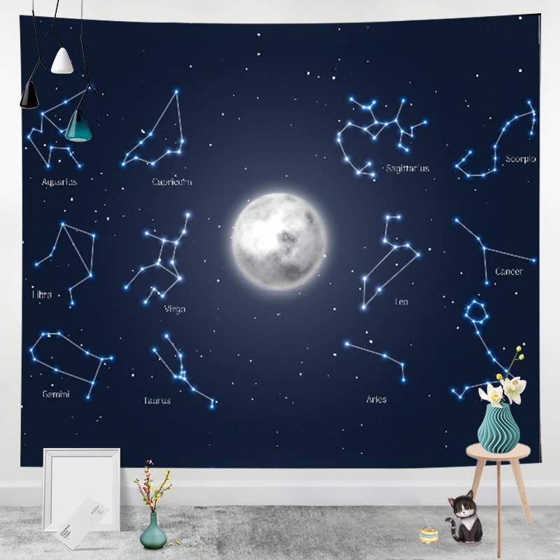 100%Polyester Custom Pattern Image Logo Digital Printed Tapestry Background Tapestry Wall Hangings Tapestry