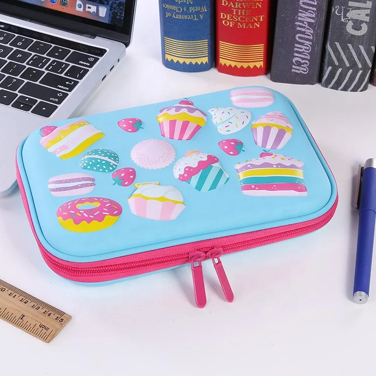 Customized logo EVA pencil case pen case carrying protective case for school