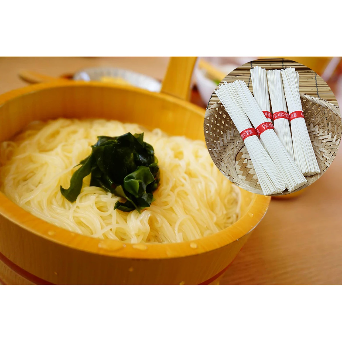 Japanese buckwheat somen hand pulled press noodles naturales