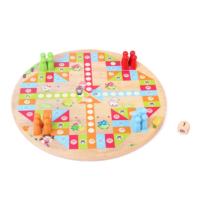 Chess Games Educational Toys Wooden Checkers 2020 New for Child Men Unisex Women Design 2 in 1 Checkers Games with Board Picture