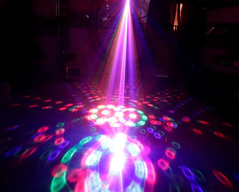 Топ 1 Вт полноцветный лазерный проектор Мини 3D сценический свет RGB анимационное шоу оборудование анимационный диско Вечеринка диджей