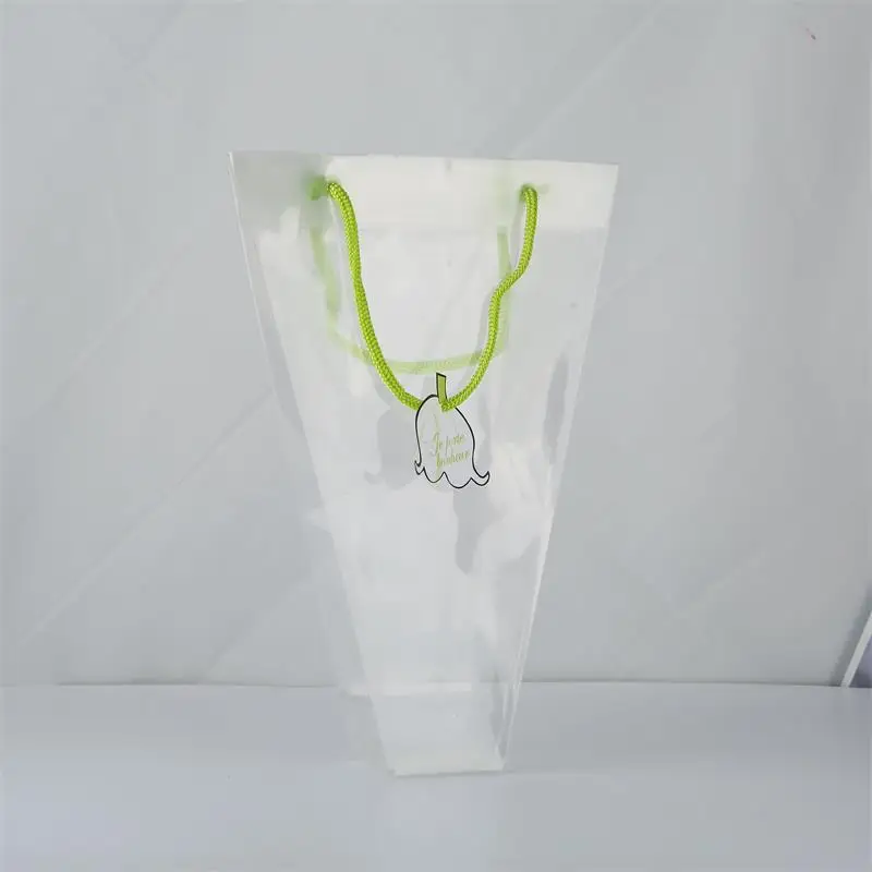 Clear Cosmetic Pvc Pp Transparent Plastic Bag For Shopping pp bags with string handle