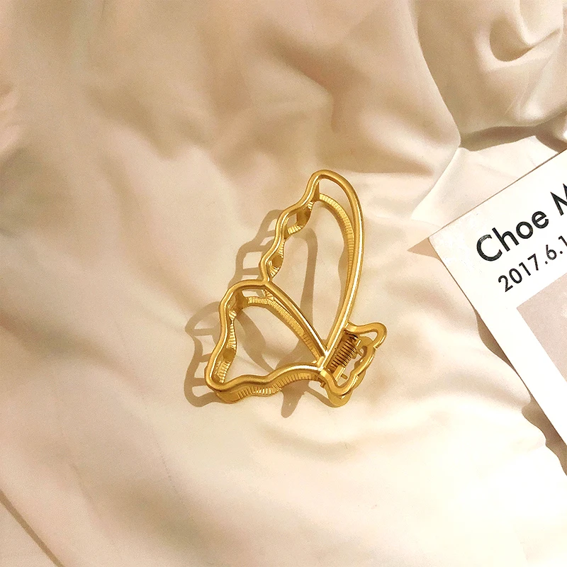 Elegant Fashion Butterfly Metal Hair Claw Clips Hair Crab Clamp Barrette Alloy Claw Clip For Women