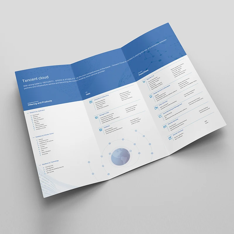 factory manufacturer custom high quality CMYK art paper flyer printing brochure printing service