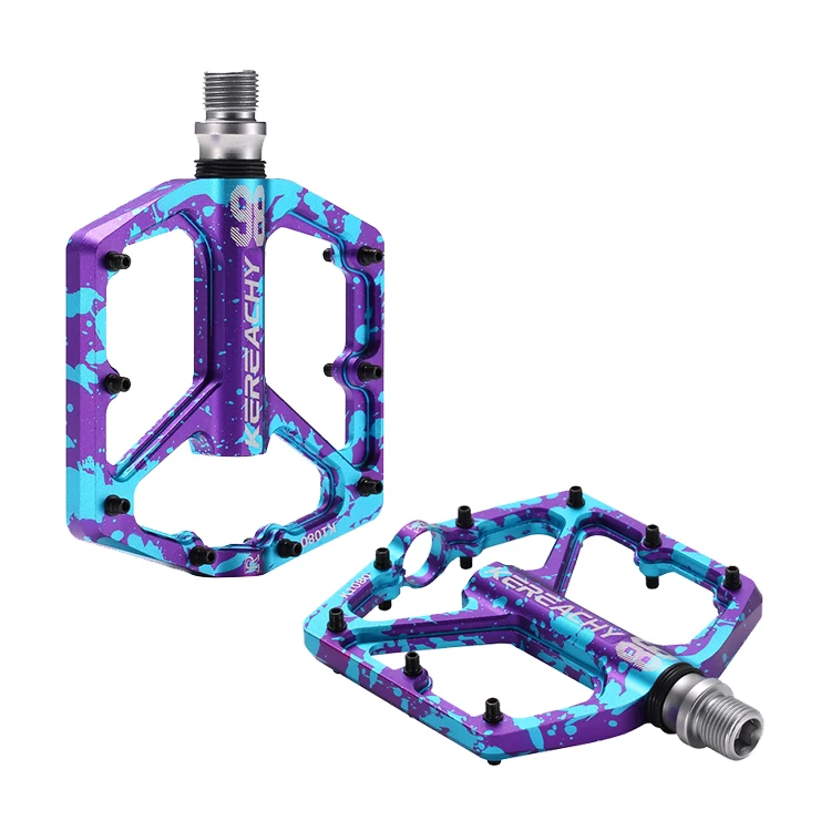 KEREACHY wholesale custom multi-color mountain bike ultra light non-slip pedal aluminum alloy 3 bearing pedal bike accessories
