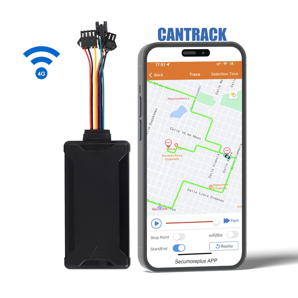 9-90V 4G GPS tracker vehicle  Engine Cut Alarm Siren Car 4G GPS Tracker Bike For Motorcycle
