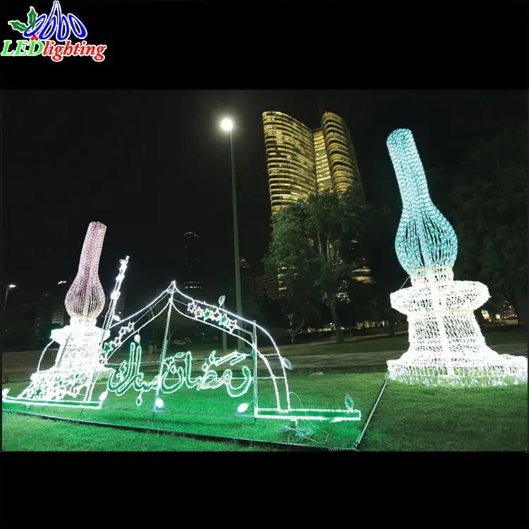 Muslim Ramadan Eid Al-fitr Decoration LED Light Hot Selling Outdoor 50 220V Event Party Supplies IP65 Pvc Garland, Pvc Led Light