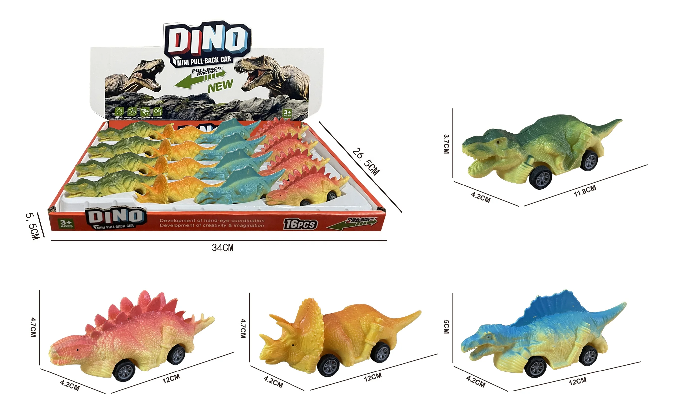 HOT SALE TOYS VEHICLE  PULL BACK DINOSAUR TOY PULL BACK CAR FOR KIDS
