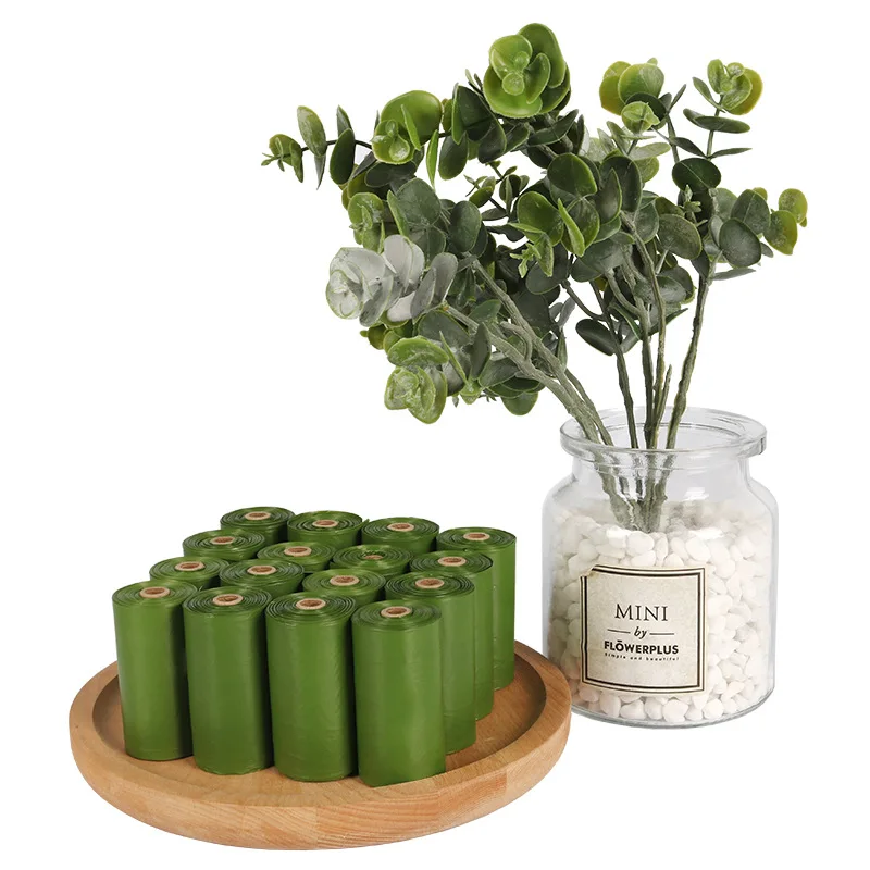 Manufacturer Disposable Eco Friendly Portable Biodegradable Degradable Pet Doggie Doggy Dog Shit Waste Poo Poop Baggies Bags