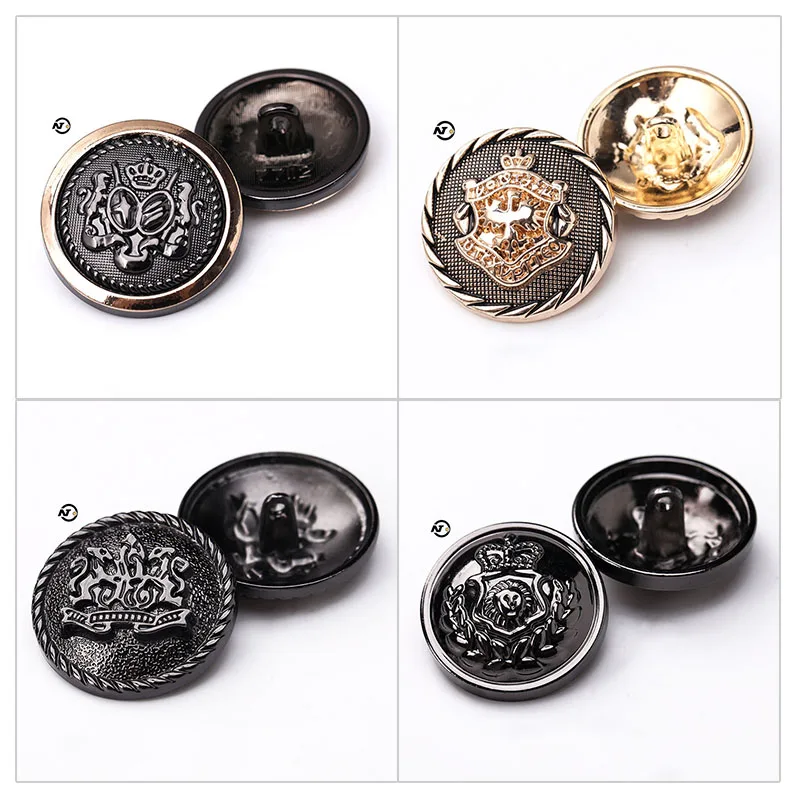 Metal Hand-stitched Buckles Cambered Anchor Buckle decorative buttons