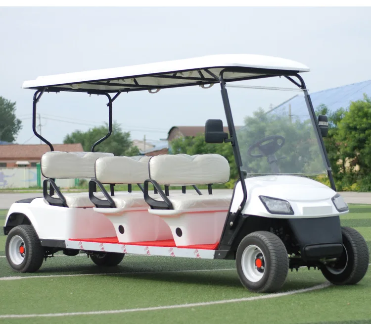New design 6 seats hunting golf cart wholesale price golf buggy 72V lithium golf car with icebox