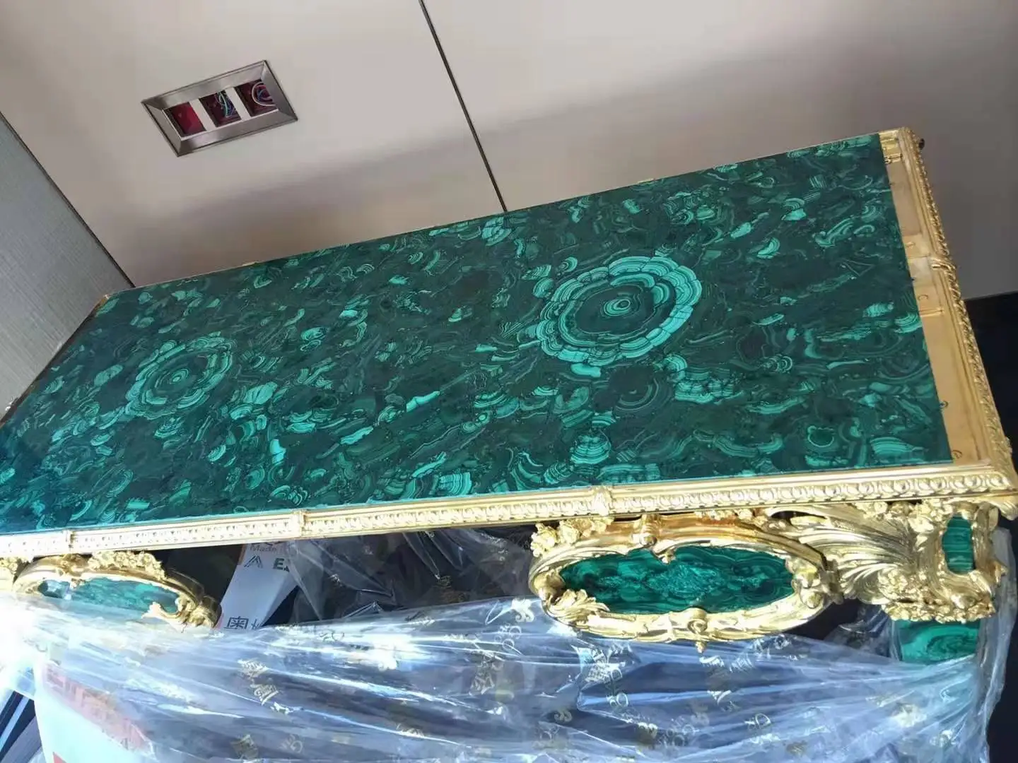 malachite green stone slabs green malachite price for precious stone furniture