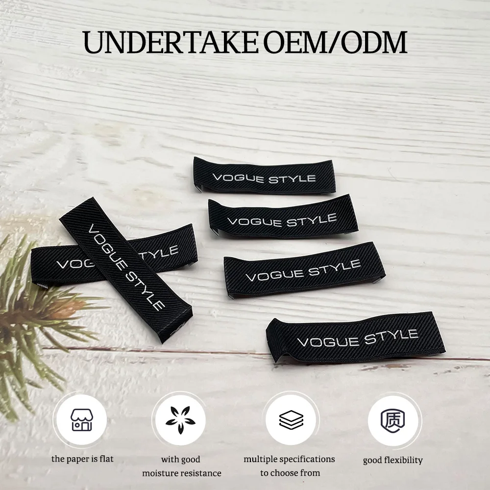 New Design Woven Private White Labels Clothing Manufacturer Tags Neck  Custom Clothes private label baby clothes label