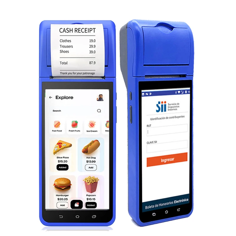 Ручной 5 дюймов Pos терминал машина Smart Android Система 8 1 оплаты с 58 мм Термопринтер кассовый аппарат