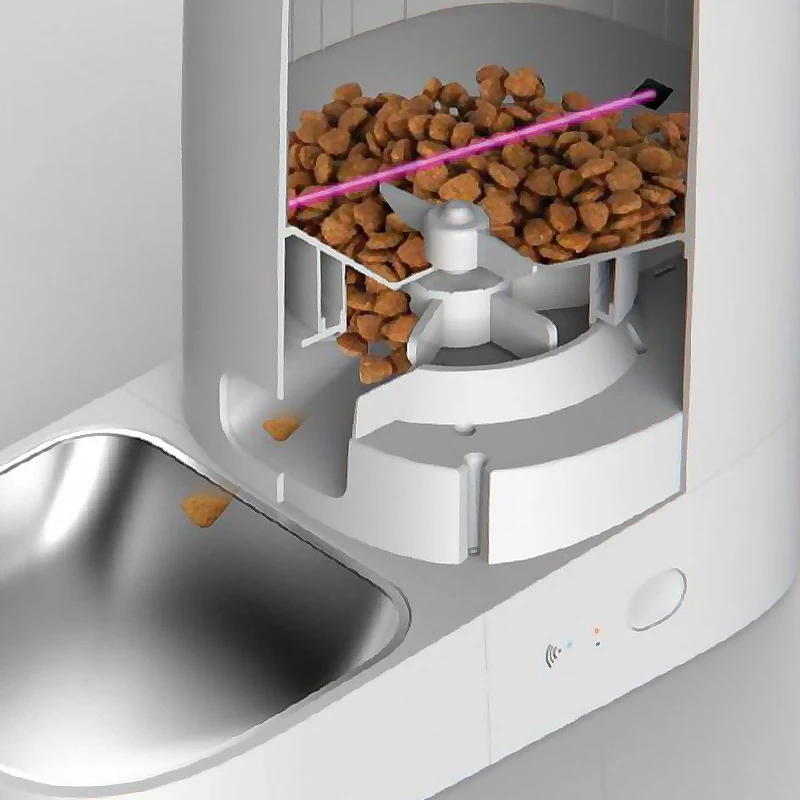 4L Automatic Pet Feeder for Two Pets Food Dispenser Distribution Alarm Programmable Timer Feeder Customizable Voice Recorder